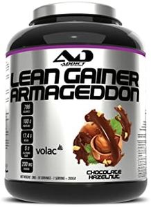 Protéine masse musculaire | Avoine instantanée | Prise de poids | Whey Protéine | Lean Gainer Armageddon | 2 Kg | Gout Chocolate Hazelnut | addict sport nutrition