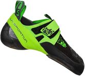 La Sportiva Mens Skwama Vegan Performance Rock Climbing Shoe, Black/Flash Green, 12.5