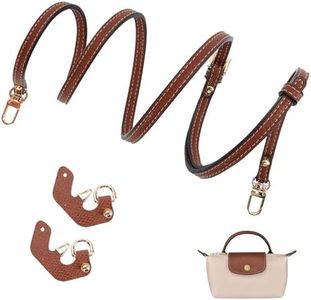Bandouliere pour Sac Longchamp, Cuir Réglable Bandouliere pour Sac a Main, Anse pour Sac à Main, pour Sac Longchamp Femme Pliage Sangle Petit Sac (Largeur de la bandoulière 0.9cm)