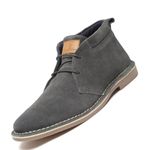 LOUIS STITCH Chukka Boots Men| Suede Leather Boots for Men| High Ankle Boot| Formal Office & Business Wear Shoes | Hiking Boots for Men | Stitch Down Desert Boots | Size-UK09 Grey (SDSUCKCUGY009)