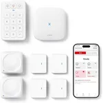 X-Sense Smart Home Security Systems, Wireless alarm systems, Works with Alexa, Supports Mobile App Alerts, Includes 1 Base Station, 4 Door Alarms, 2 Motion Sensors, 1 Keypad, AS08