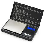 Smart Weigh SWS1KG Elite Series Digital Pocket Scale, 1000 by 0.1gm, Black