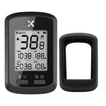 XOSS G+ Bike Computer Wireless, Bike Speedometer Bluetooth Ant+ Sensor Support, Bike Odometer IPX7 Waterproof 3 Satellites Positioning for All Cycling Bikes (with Free Black Cover)