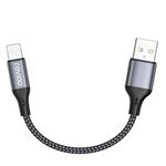 RAVIAD iPhone Charger Cable 15CM, [MFi Certified] Short Lightning Cable Nylon Braided Charger Lead Fast Charging Cable for iPhone 13 12 11 Pro Max Xs X XR 8 7 6s 6 SE 5 5s 5c - Gray