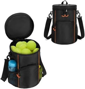 DSLEAF Tennis Ball Bag with Sturdy Bottom, Baseball & Lacrosse Ball Bag with Multiple Pockets and Portable Shoulder Strap for Tennis, Baseball, Lacrosse,Pickle Ball and Table Tennis Training