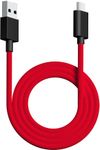 PWNAGE Ultra Custom Paracord Ultra Flexible USB C Cable for Gaming Keyboard, Mouse, Charging, Double-Sleeved Mechanical Keyboard Cable, 6 feet USB-A to USB-C, Red Color