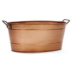 Achla Designs Oval Copper Plated Galvanized Tub