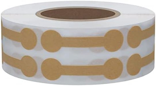 Hybsk 1000pcs Jewelry Price Tags Merchandise Barbell Price Stickers Jewelry Size Identify Labels(Kraft Paper)