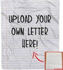 Personalized Your Own Handwriting Photo Letter Blanket Throw Fleece Custom Picture Love Gift Inspirational Present to My Daughter Son Mom Dad Customized for Husband Wife (30" x 40")