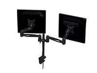 Monoprice Adjustable Tilting Dual Monitor Desk Mount Bracket - Black (107564)