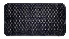 AQUALONA Bath Mat, Anti-Mould Non-Slip – Extra Soft PVC – BPA, Latex, Phthalate Free, Black, 35x65cm