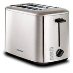 Morphy Richards Equip 2 Slice Toaster, Defrost and Reheat, 7 Variable Browning Controls, Variable Wide Slots, Removeable Crumb Tray, Stainless Steel, Silver,222067, Brushed