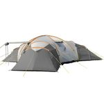 Skandika Turin 12 Sleeper 12 man tent | big dome tent, 3 rooms, Sleeper Technology with dark cabins, large living area, family tent, waterproof, porch, tent 12 person, 12 berth camping tent