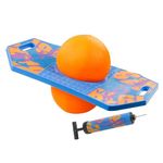 Flybar Pogo Ball for Kids, Jump Trick Bounce Board with Pump and Strong Grip Deck (Blue Dawn 2) (FBPTBX-BD)