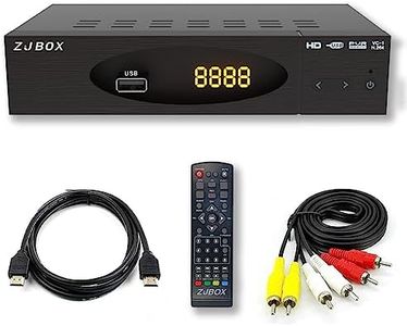 ZJBOX Digital Converter Box for TV - 1080P Tuner with HDMI Output, ATSC Digital TV Tuner, Recording Playback, USB Media Player, Timer Settings