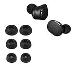 kwmobile 6x Replacement Ear Tips Compatible with JBL Tune 130 NC TWS - Silicone Tips for Earphones - Black