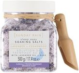 Sunday Rain Sleep Easy Luxury Relaxing Soothing Bath Soaking Salts, Vegan and Cruelty-Free, Lavender and Cedarwood, 500g