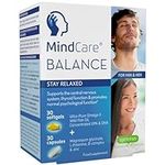 MindCare Balance with Magnesium Glycinate, L-Theanine, Omega-3 EPA DHA & B-Vitamins, Calming Supplement, 60 Capsules, by Igennus