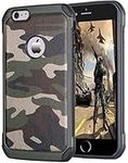 leobray for iPhone 6 Plus/6s Plus case,Heavy Duty Protective Bumper Shockproof Armor Ultra Hybrid Rugged Camouflage Case for iPhone 6 Plus/6s Plus- Camo Green