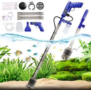 SVECKE Electric Aquarium Gravel Cleaner for Fish Tank Cleaning Tools, 6in1 Automatic Gravel Vacuum for Aquarium, Portable Air Pump, Algae Scraper, Sand Washing, Water Change, Filter, Circulation 5V/4W