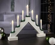 Wooden Pre-Lit Candle Bridge Arch W