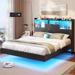 DICTAC Queen Floating Bed Frame wit