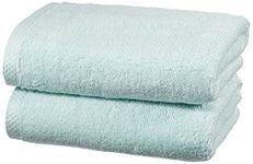 Amazon Basics Quick Dry Towel Set, 2 Hand - Ice Blue