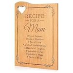 Wooden Cutting Boards for Mom 12 x 9" - Engraved with Mother's Poem - Kitchen Cutting Board Gift with a Heart Shaped Cut Out - Kitchen Presents - Mom Gifts from Daughters