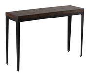 Cortesi Home Omaha Console Table, Solid Wood and Metal, 48", Brown