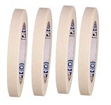 True-Ally Masking Tape 1/2 Inch 12 mm x 20 Meters (Pack of 4) of Multi-Use, Easy Tear Tape. Great for Carpenter Labeling, Painting, Packing Adhesive Leaves No Residue. (4 rolls)