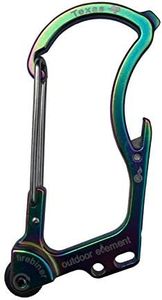 OUTDOOR ELEMENT | Texas Firebiner | Souvenir | Keychain Emergency Tool | Fire Starter | Carabiner | Bottle Opener | Multi Tool