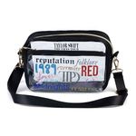 Stadium Approved Clear Eras Bag - Crossbody Bag, Purse, Concert, Clear & Black, One Size