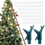 Amyhill 50 Pcs Plastic Gutter Clips for Telescoping Christmas Tree Decorating Pole 2 Utility Hook Attachment Extension Attachments Outdoor Light String Hanging Lights (YON-Amyhill-2042)