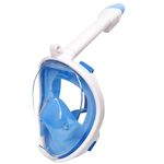 Jsdoin Snorkel Mask Full Face,180°view Design - Anti-fog, Anti-leak Technology - Sports Camera Compatible - for a Safe Adults and Kids Snorkeling Experience（Blue-S/M)