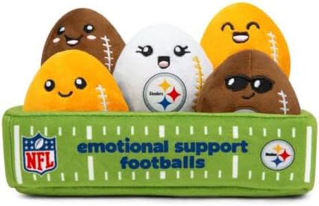 Emotional Support Pals x NFL Pittsburgh Steelers by Relatable | (Amazon Exclusive) - Cute Stuffed Animals, Football Gifts for All Ages - Includes 5 Plushies with Plush Carrying Basket