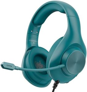 Gaming Headset for PS5 PS4 PC, Wired Headsets with 7.1 Surround Sound, H-7 Gaming Over Ear Headphones with Noise Cancelling Flexible Mic Memory Earmuffs, for PC/PS5/PS4/XboxSeries X/S/Switch（Green）