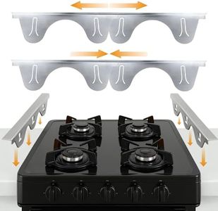 Linda’s Essentials Stainless Steel Stove Gap Covers (2 Pack) Adjustable Length 13.8" to 27.5" Stove Gap Covers Stainless Steel, Steel Adjustable Stove Gap Covers, Counter, Oven & Stove Gap Filler