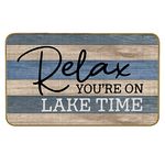 Mingnei Relax You're On Lake Time Doormat Door Mat for Home Kitchen Entrance,Nautical Lake House Kitchen Floor Mats for Front Indoor Outdoor Rug 30 x 17 Welcome Mat,Lake Decorations for Summer Home