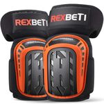 REXBETI Knee Pads for Work, Construction Gel Knee Pads Tools, Heavy Duty Comfortable Anti-slip Foam Knee Pads for Cleaning Flooring and Garden, Strong Stretchable Straps, 1 Pair