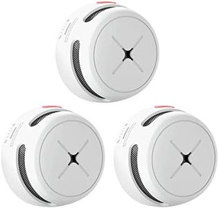 AEGISLINK Smoke Detector 10-Year Battery with Test/Silence Button, Fire Alarm with Photoelectric Sensor, Low Battery Warning, S500 (Independent, 3-Pack)