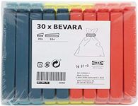 Ikea 700.832.52 Bevara Sealing clip, assorted colors, assorted sizes, 2 SETS OF 30 - 60 TOTAL