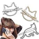 Set of 3 PCS Cat Kitty Novelty Hair Clip Barrette Cat Hair Clips with Pearl for Women and Girls Apply to Party and Casual or Valentines Day - Sweet Hair Accessories DIY Styling Barrette Gift