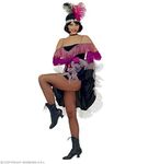 Ladies Can Can Girl 3 Cols Costume Small UK 8-10 for Wild West Saloon Girl Moulin Rouge Fancy Dress