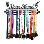 RUNWYND Customized Name Medal Hanger for All Sports - Medal Holder| Metal | Medal Display for 60+ Medals- Football, Shooting, Academics, Basketball, Athletics, Hockey, Karate..