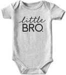 shlrzy Handsome just Like dad Newborn Baby boy Clothes Unisex Funny Baby Bodysuits for Girls, Little Brother Gray729, 0-3Months