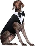 DORA BRIDAL Dog Tuxedo Wedding Outfit, Formal Suit with Bandana and Bow Tie for Large Dogs - Labrador, Golden Retriever, Bulldog