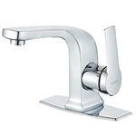 Modern Bathroom Faucet Chrome, Single Handle Commercial Bathroom Sink Faucet Single Hole with 6 Inches Deck Kohonby