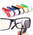 12 pcs Mini Sun Glasses Eyeglass Microfiber Spectacles Cleaner Brush Cleaning Tool（Random Color）