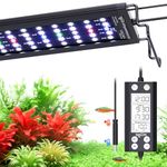 SEAOURA LED Aquarium Light with Thermometer, SR-659 45-60cm Full Spectrum Fish Tank Lights, 24/7 Programmable with Power Off Memory, WRGB Custom, 20 Level Dimmable for Freshwater Aquariums