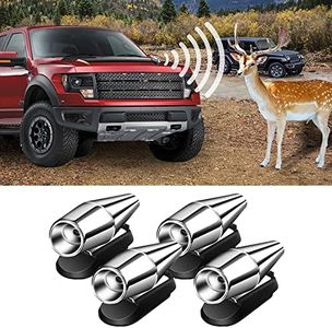 4 Pack Deer Warning Whistle for Car,Deer Warning Unit Animal Whistle with Extra Tapes,Car Forest Driving Deer Warning Alarm Animal Alert,Save Deer Whistles Repellent Devices (4 Silver)